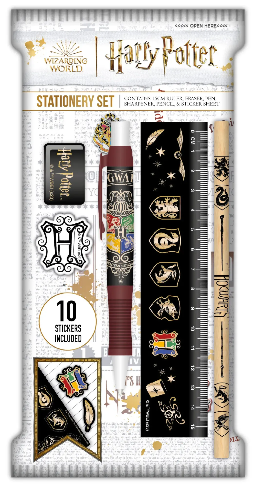 Harry Potter Schreibset Paper Pouch Colourful Crest Umkarton (6)