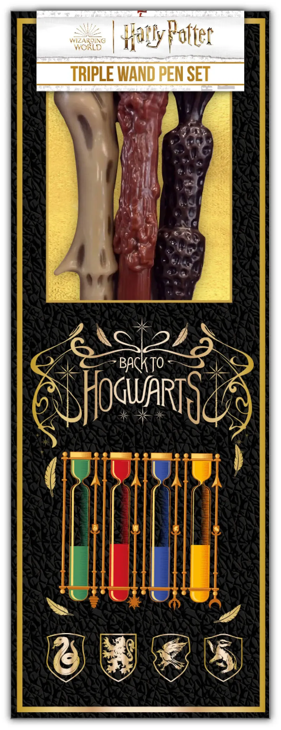Harry Potter 3er-Pack Zauberstabstifte Colourful Crest Umkarton (6)