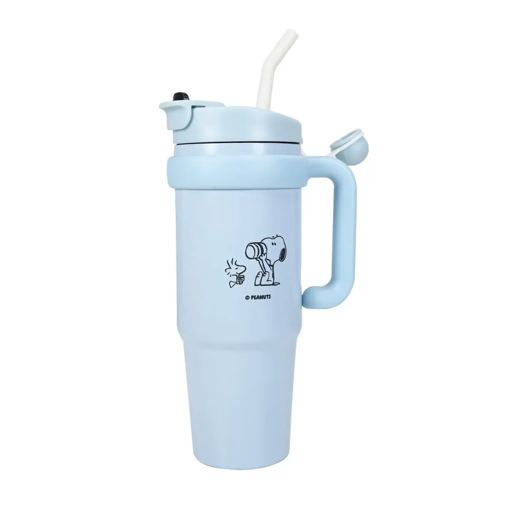 Peanuts Thermobecher mit Trinkhalm Snoopy 887 ml