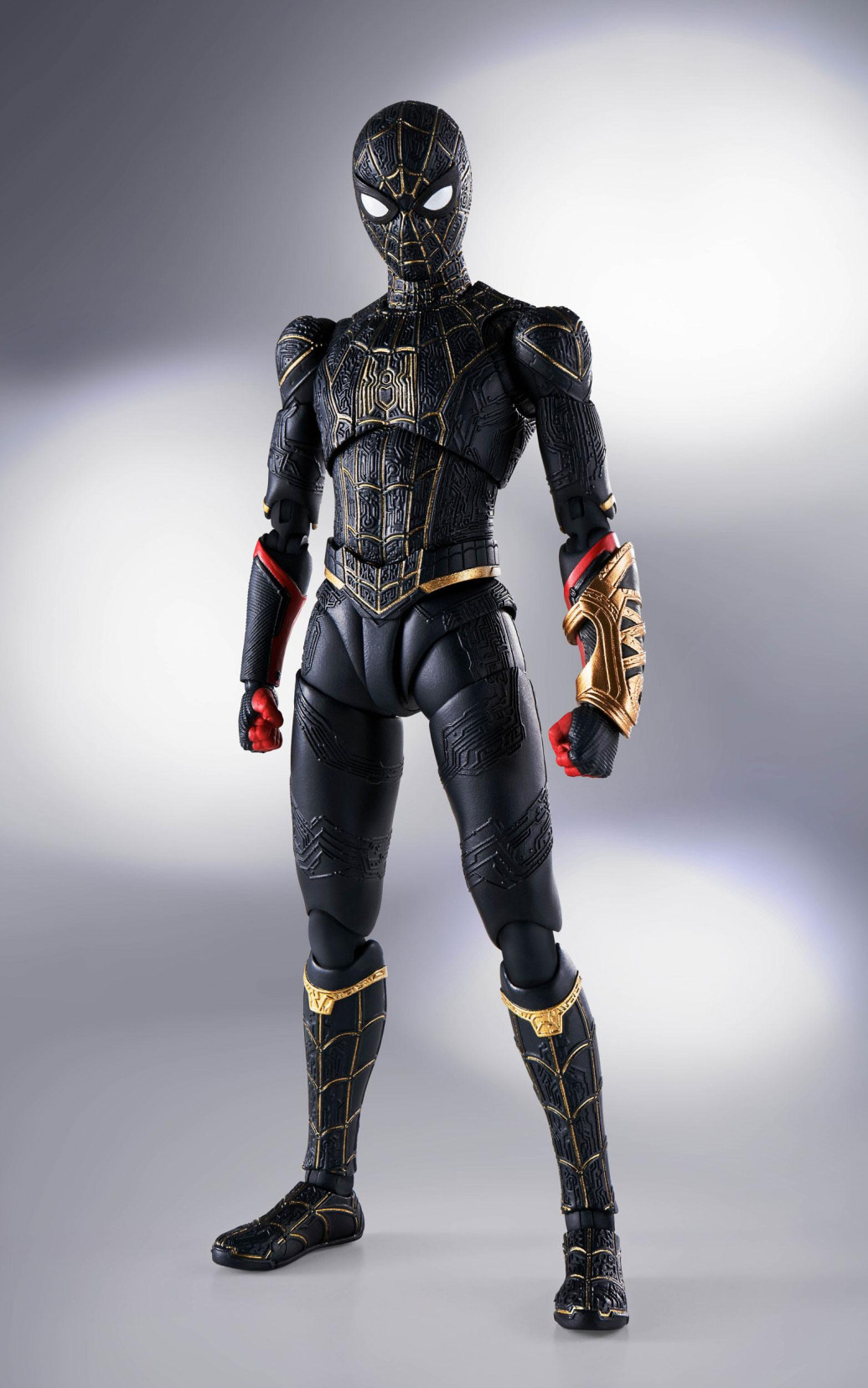 Spider-Man: No Way Home S.H. Figuarts Actionfigur Spider-Man Black & Gold Suit (Special Set) 15 cm
