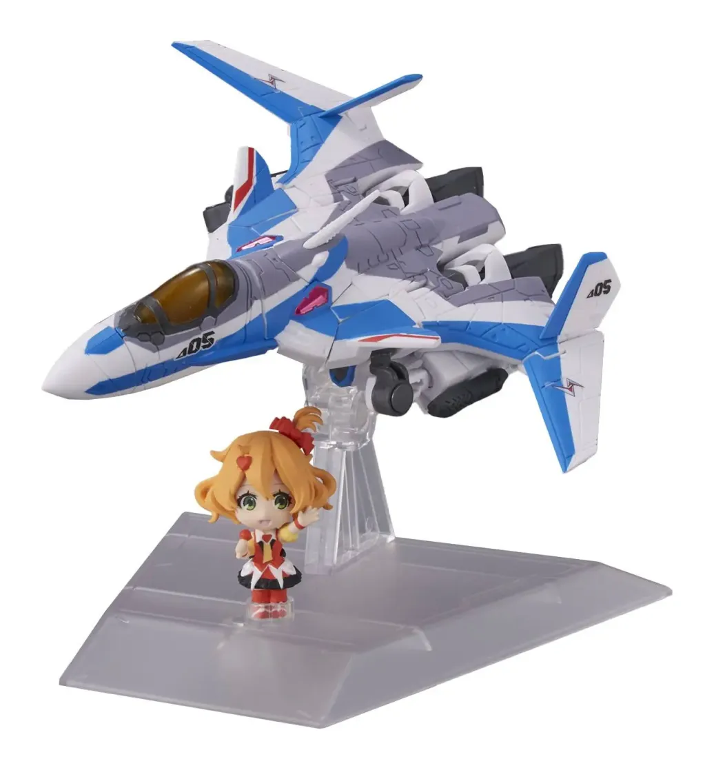 Macross Delta Tiny Session Fahrzeug mit Actionfigur VF-31J Siegfried (Hayate Immelmann Use) with Freyja Wion 10 cm