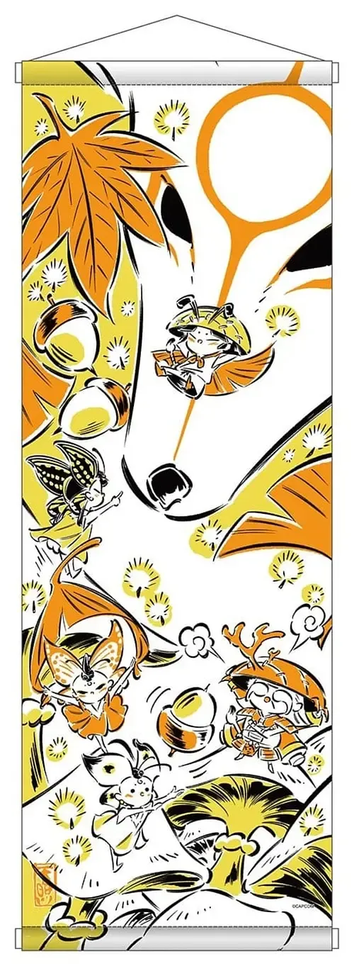 Okami 20th Anniversary Reprint Art Project Wandbehang Autumn 74 x 28 x 2 cm