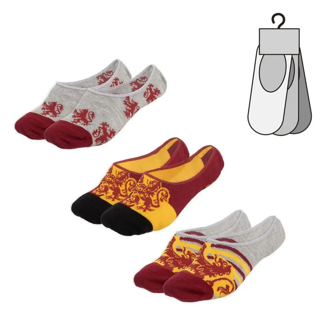 Harry Potter Knöchelsocken 3-er Packs Gryffindor Ver. 02 Sortiment (6)