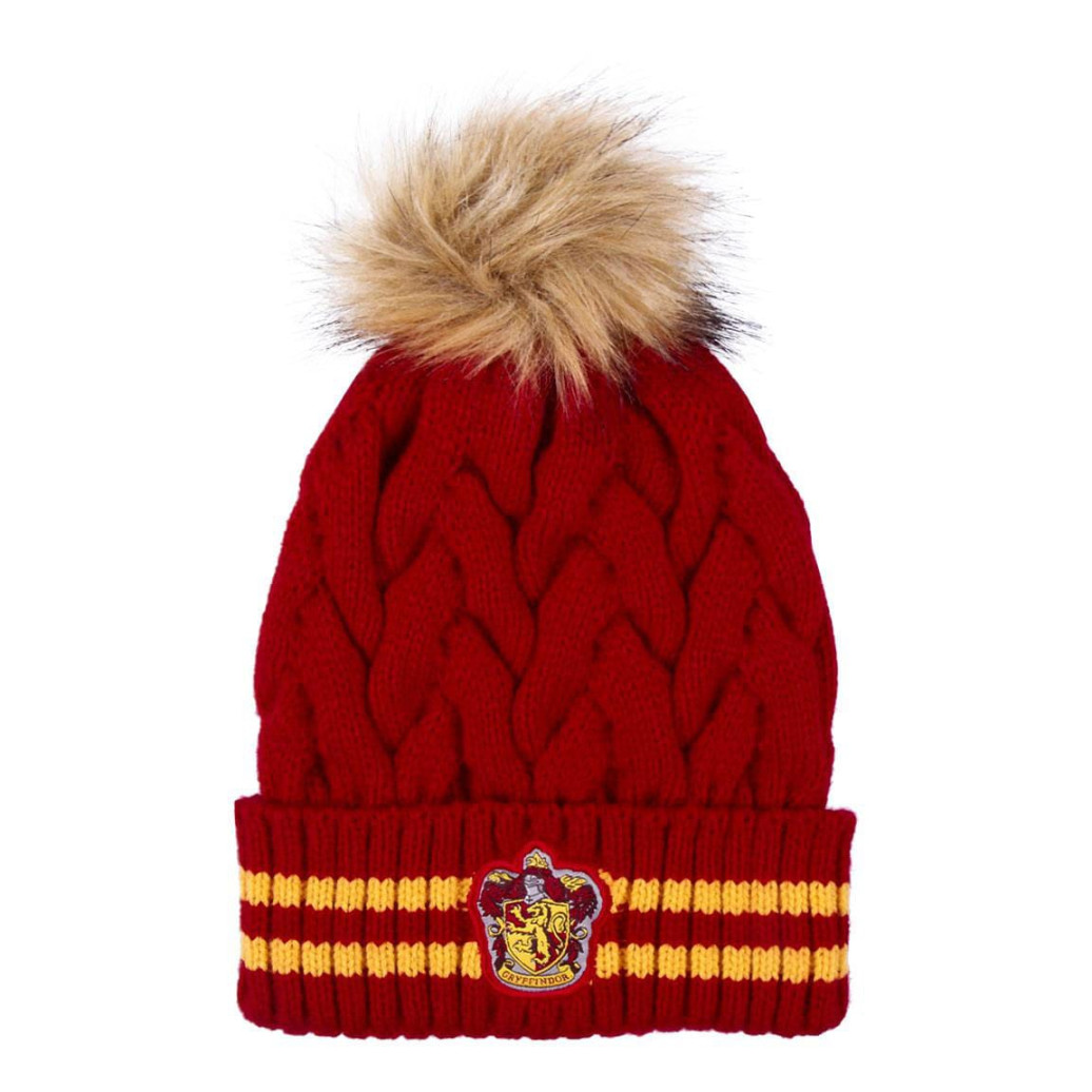 Harry Potter Beanie Pompon Gryffindor Dark Red