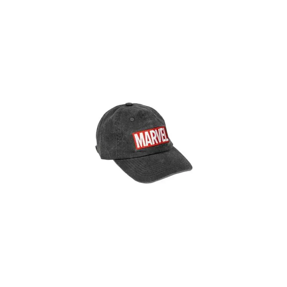 Marvel Baseball Cap Logo Red and White Washed