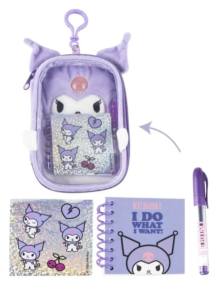 Sanrio Plüsch Schreibwaren-Set Kuromi