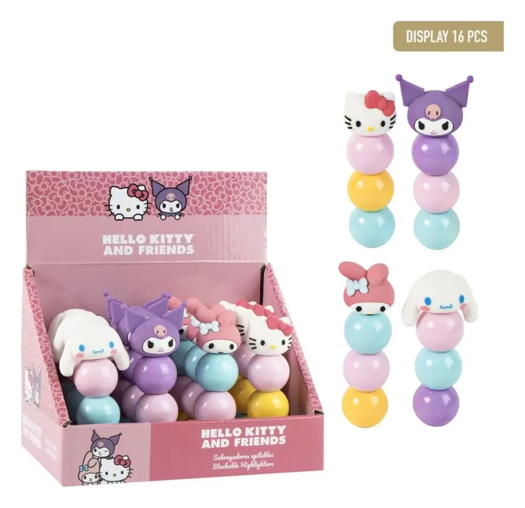 Sanrio Stapelbare Textmarker Hello Kitty Display (16)
