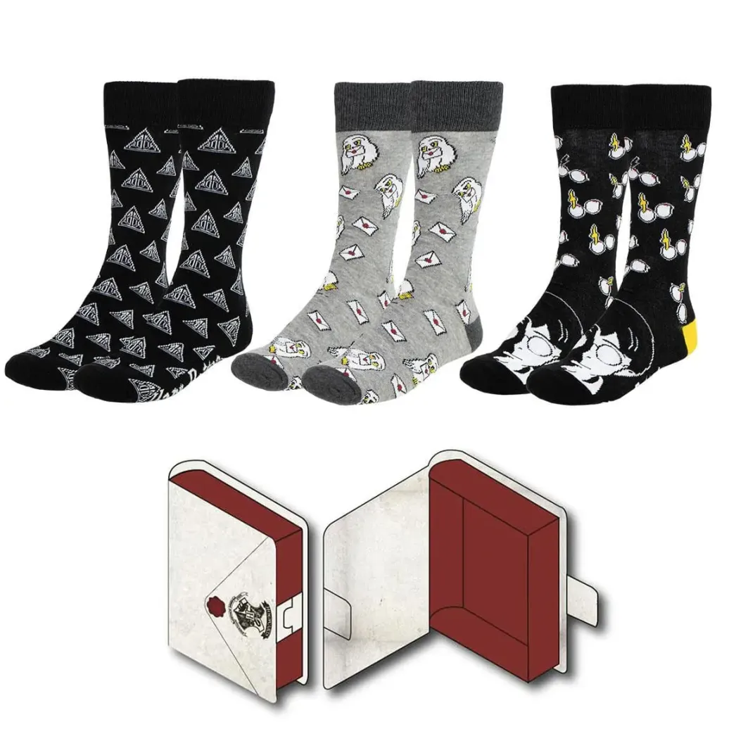 Harry Potter Socken 3er-Pack 38-45