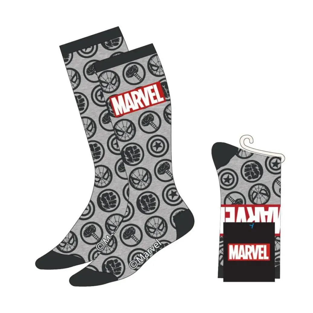 Marvel Socken Avengers Faces Grey 38-45