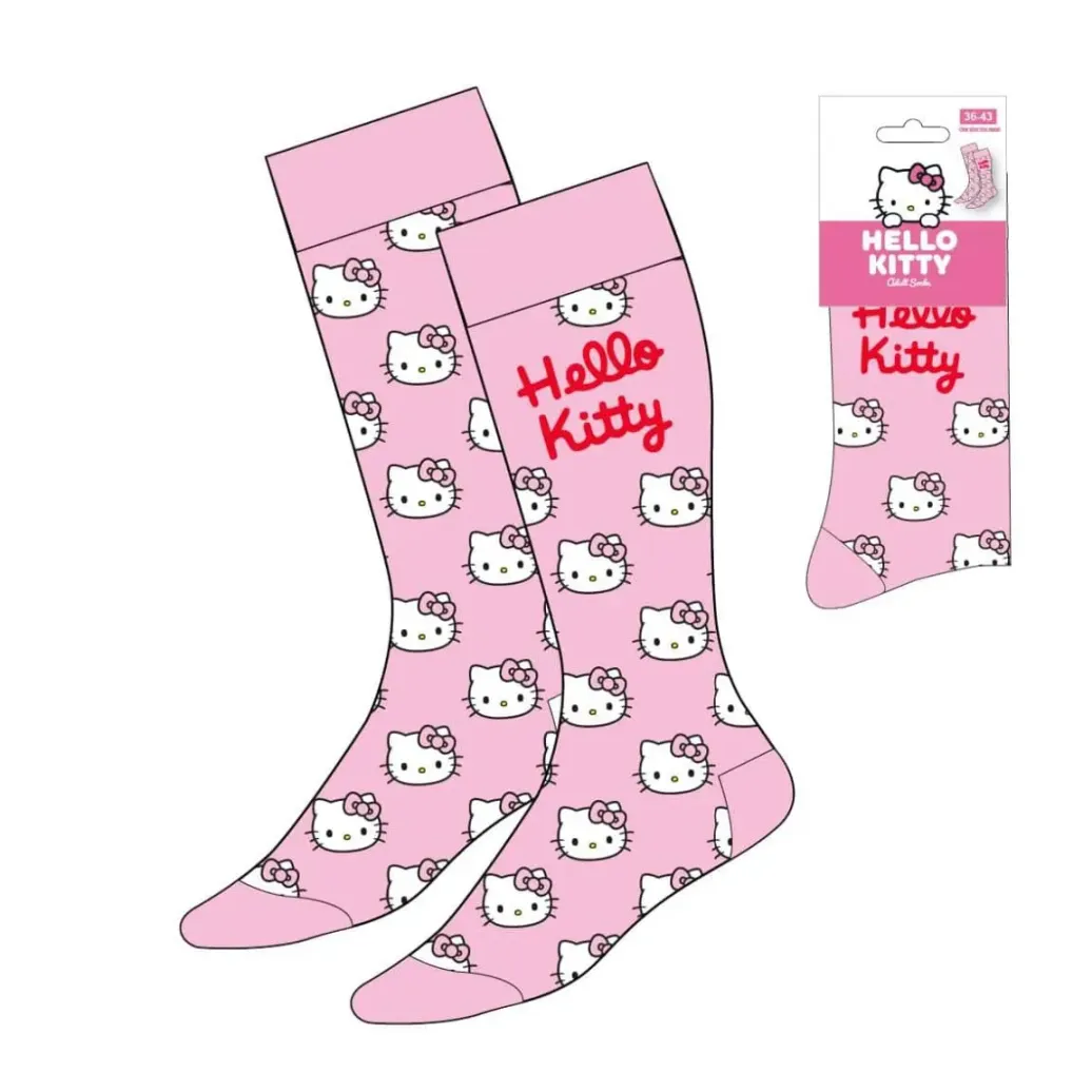 Sanrio Socken Hello Kitty Face Pink 36-43