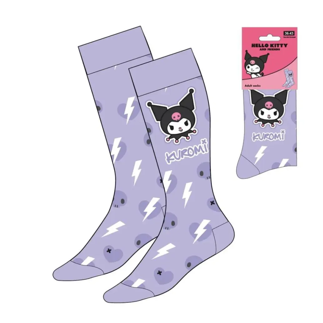 Sanrio Socken Kuromi Purple 36-43 