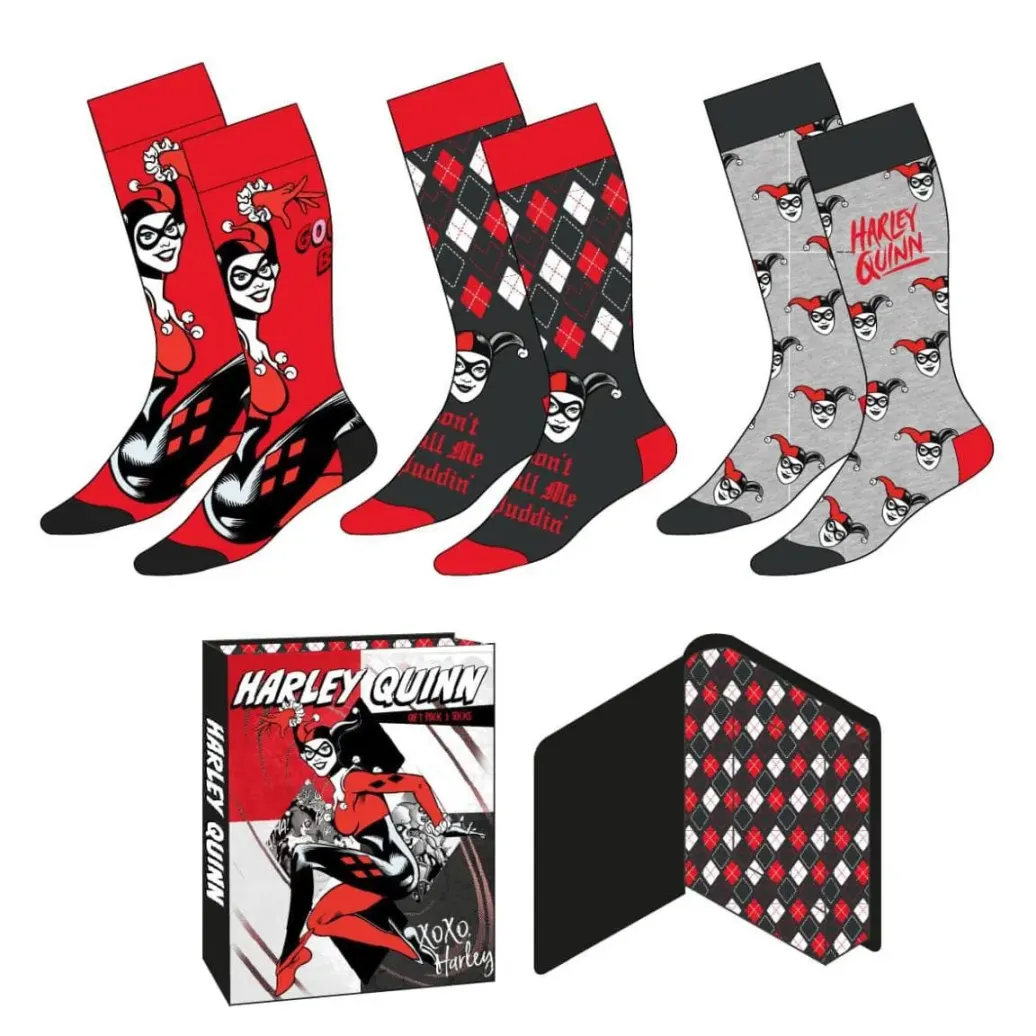 DC Comics Socken 3er-Pack Harley Quinn 36-43 