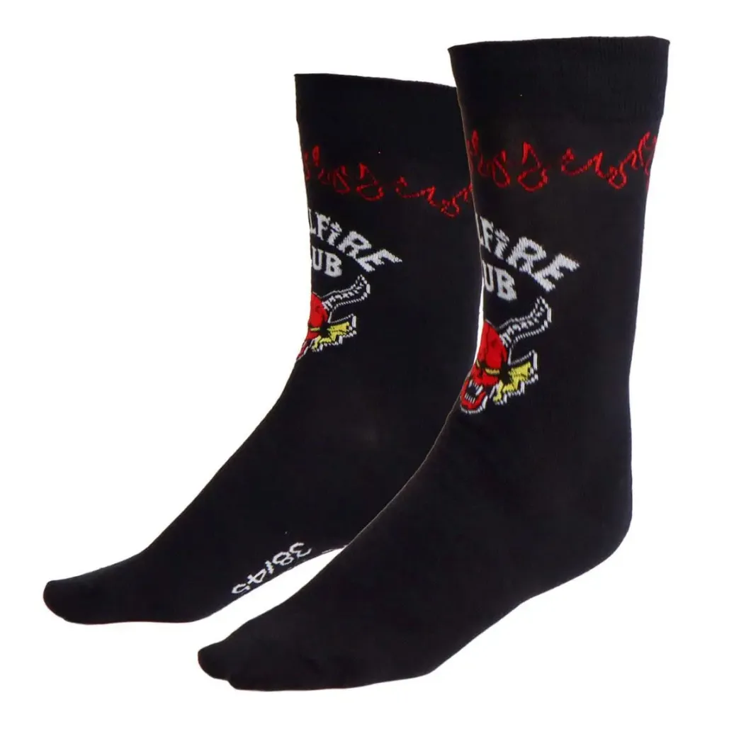 Stranger Things Socken Hellfire Club Black 38-45 