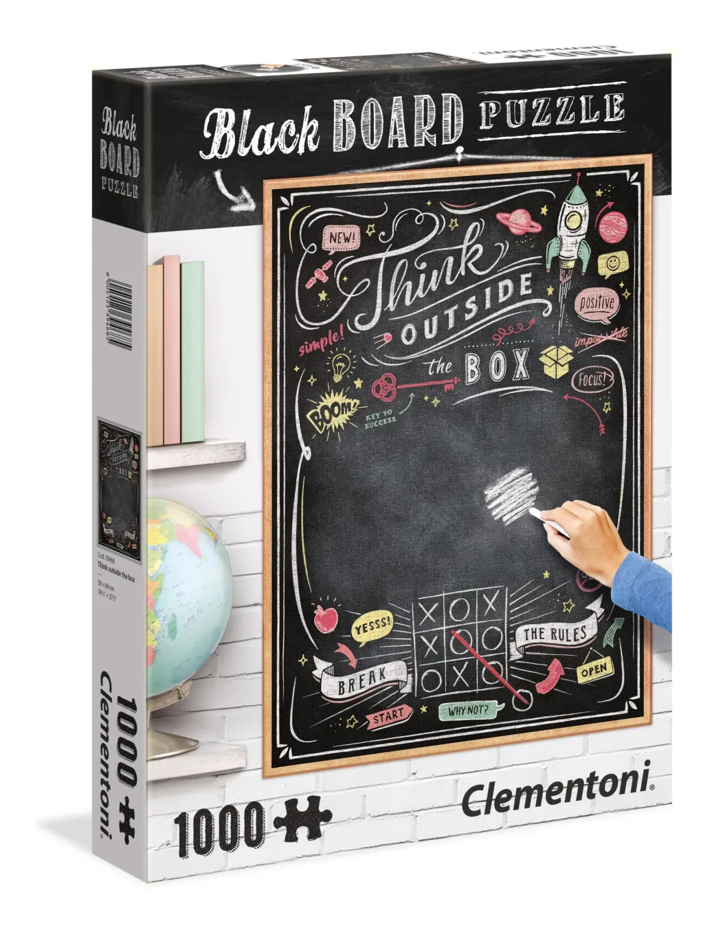 Think Outside The Box Blackboard Puzzle