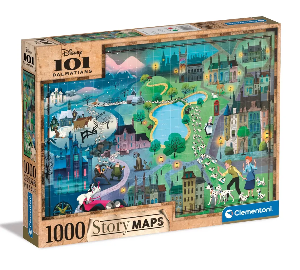 Disney Story Maps Puzzle 101 Dalmatiner (1000 Teile)