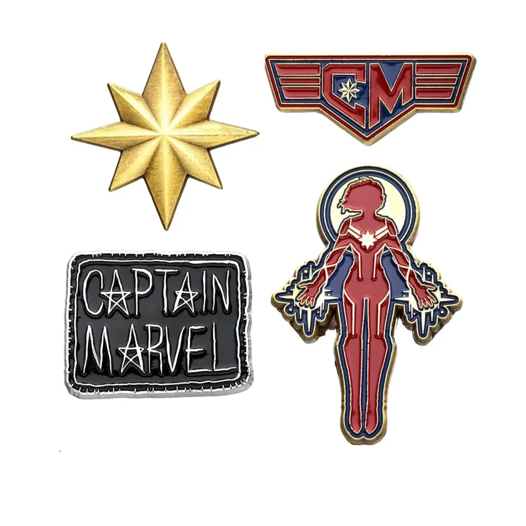 Captain Marvel Ansteck-Pin 4er-Pack