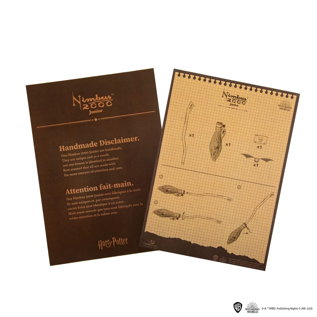 Nimbus 2000 Junior Handmade Disclaimer