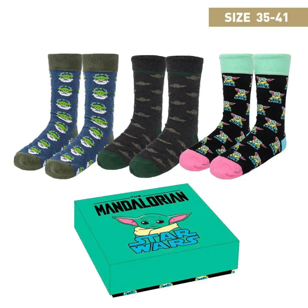 Star Wars: The Mandalorian Socken 3er-Pack Grogu 35-41