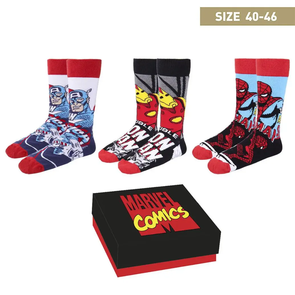 Marvel Socken 3er-Pack Avengers 40-46