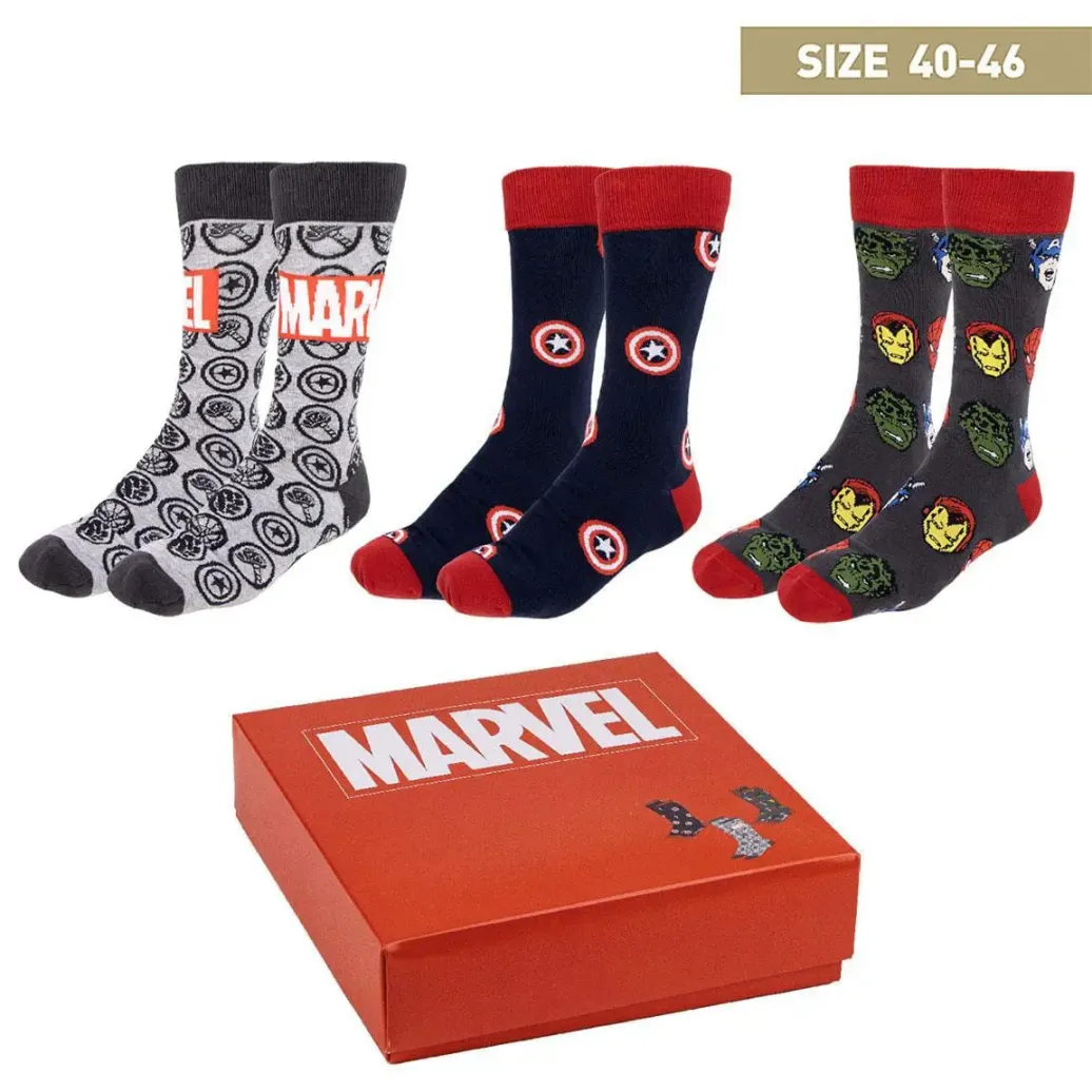 Marvel Socken 3er-Pack Avangers 40-46