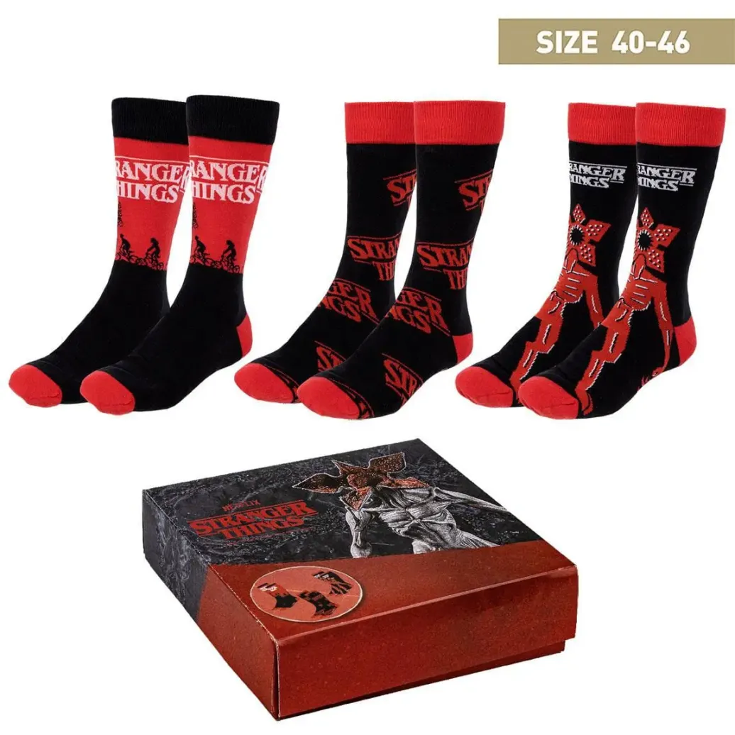 Stranger Things Socken 3er-Pack 40-46