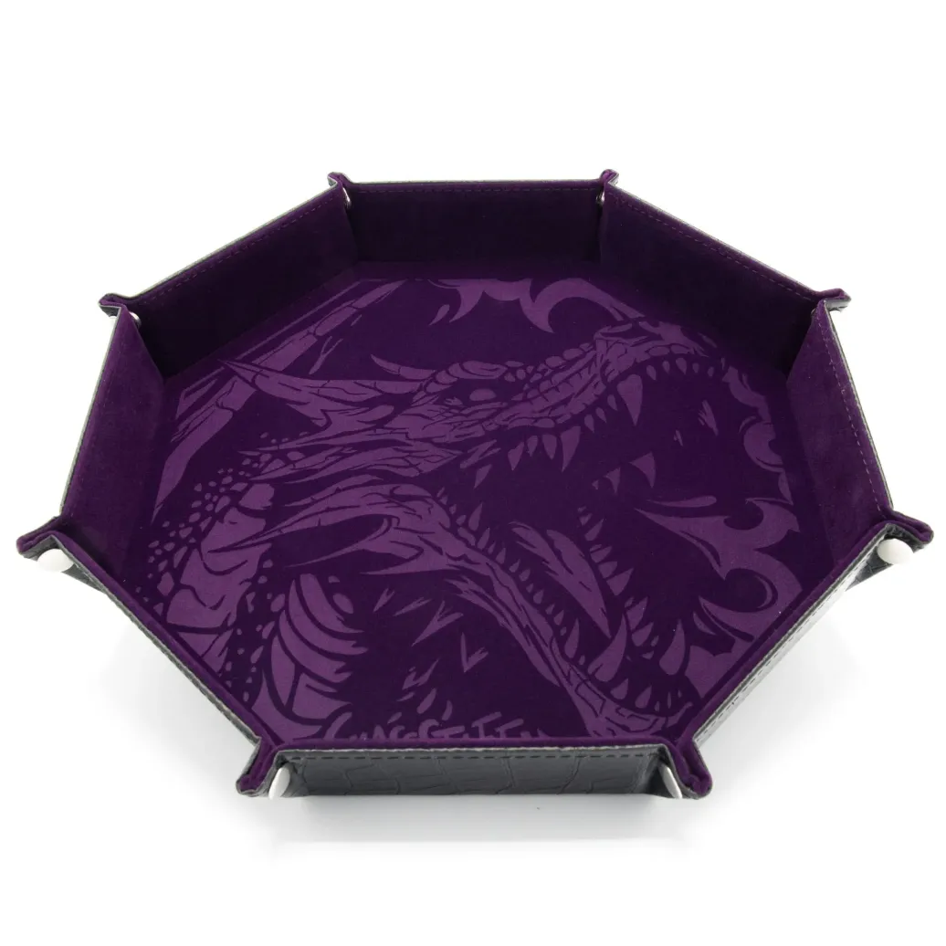 CritStones Faltbarer Würfelteller Dragon Skin XL Edition Purple