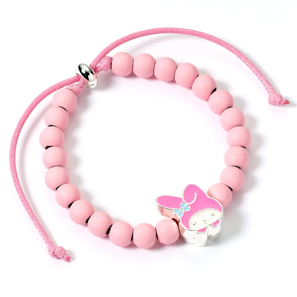 Hello Kitty Armband rosa Perlen mit My Melody Anhänger 21 cm