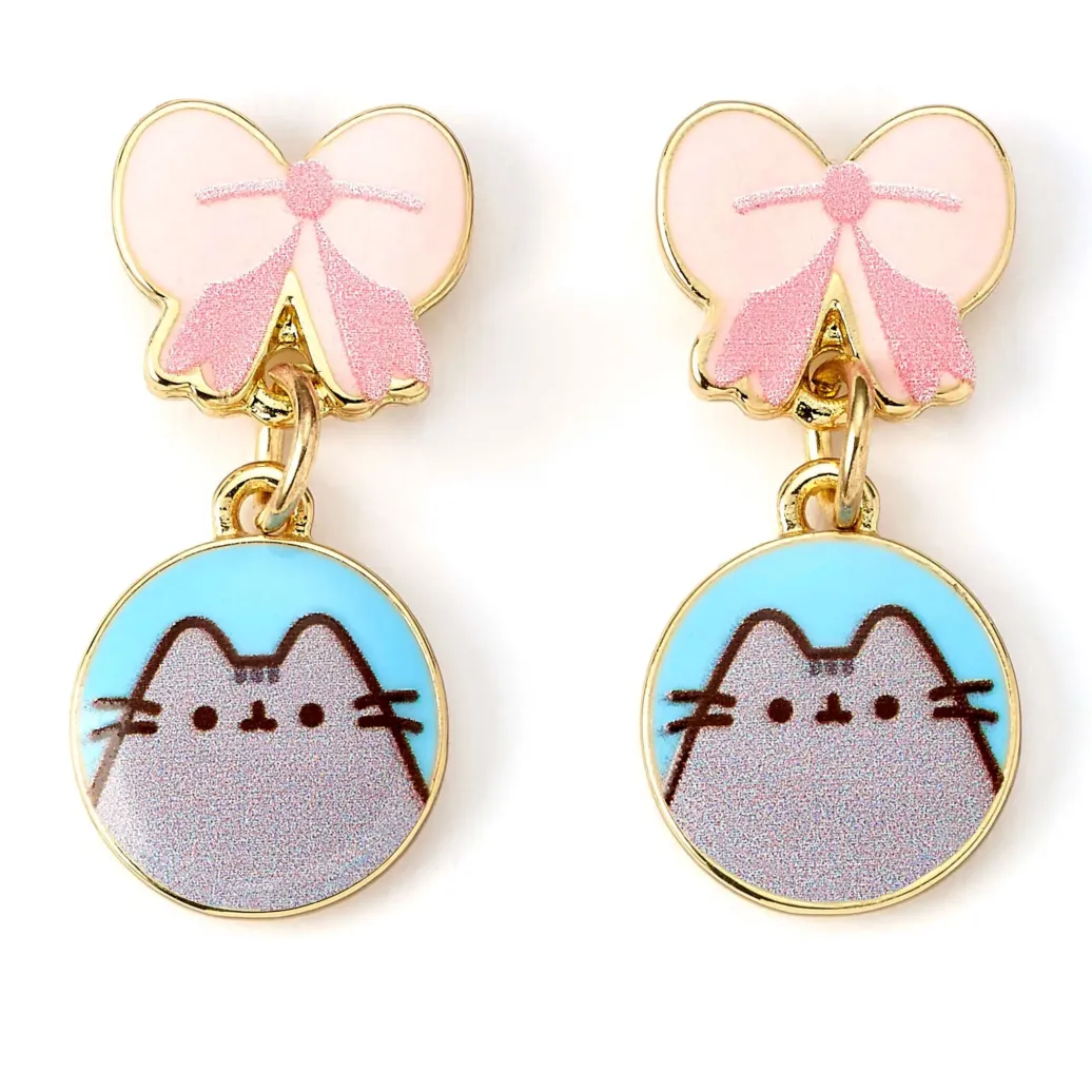 Pusheen Drop Ohrringe Pink Bows