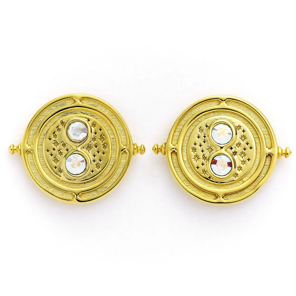 Harry Potter x Swarovski Zeitumkehrer Ohrringe (vergoldet)