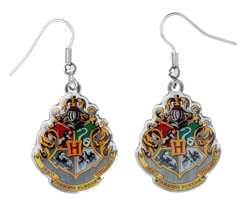 Harry Potter Ohrringe Hogwarts Crest (versilbert)
