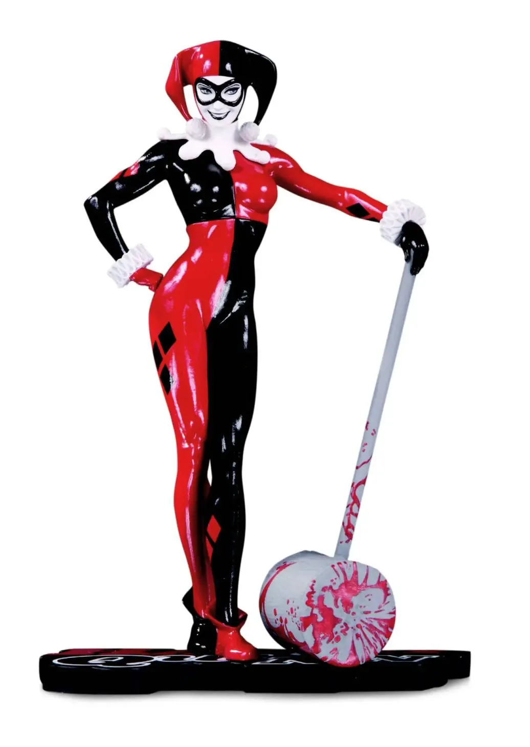 DC Comics Harley Quinn Red, White & Black Statue 19 cm by Adam Hughes
