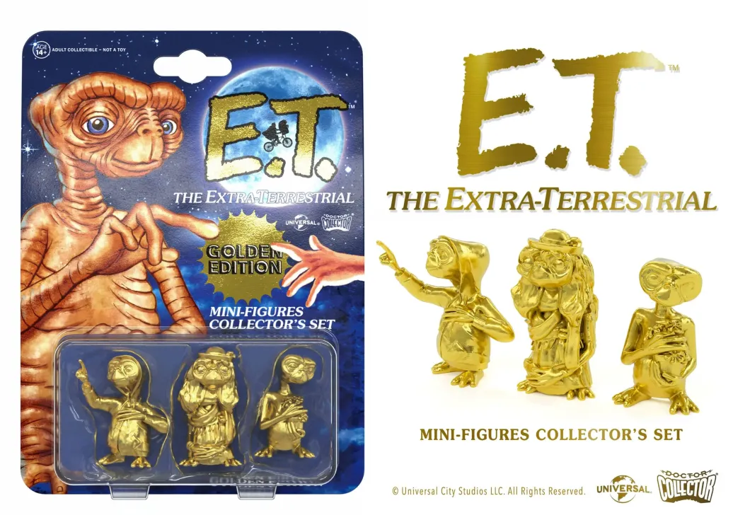 E.T. Der Außerirdische Collector's Set Minifiguren 3er-Pack Golden Edition 5 cm 