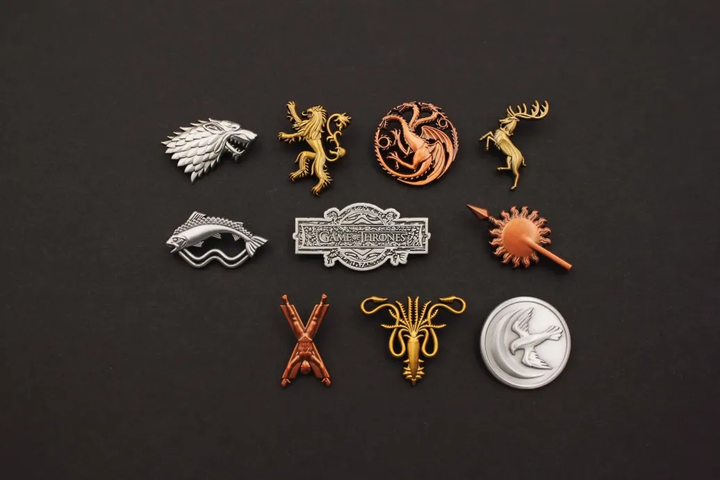 Game of Thrones Ansteck-Pin 10er-Pack Häuser & Logo