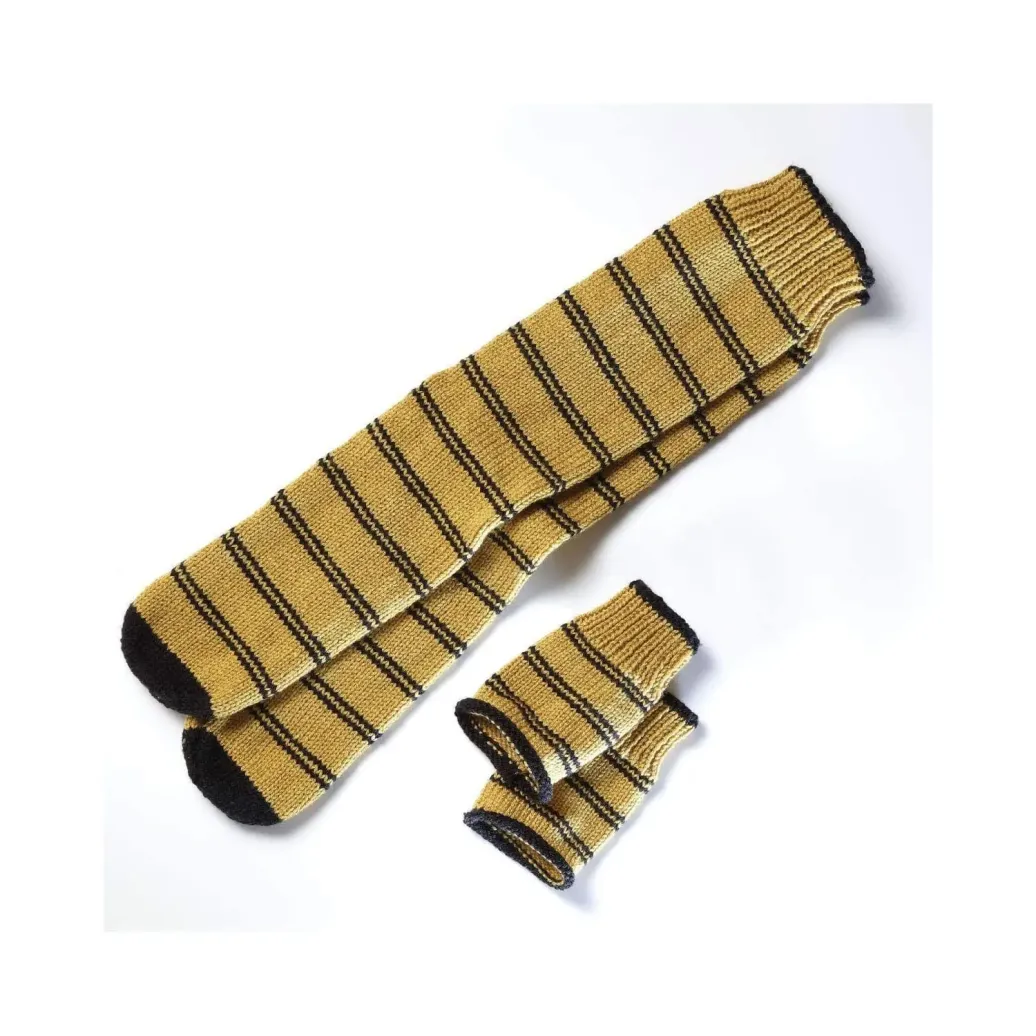 Harry Potter Strick Set Haussocken und Fäustlinge Hufflepuff