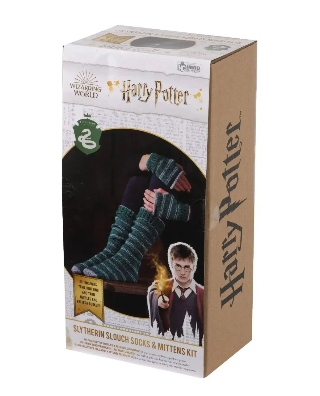 Harry Potter Strick Set Haussocken und Fäustlinge Slytherin