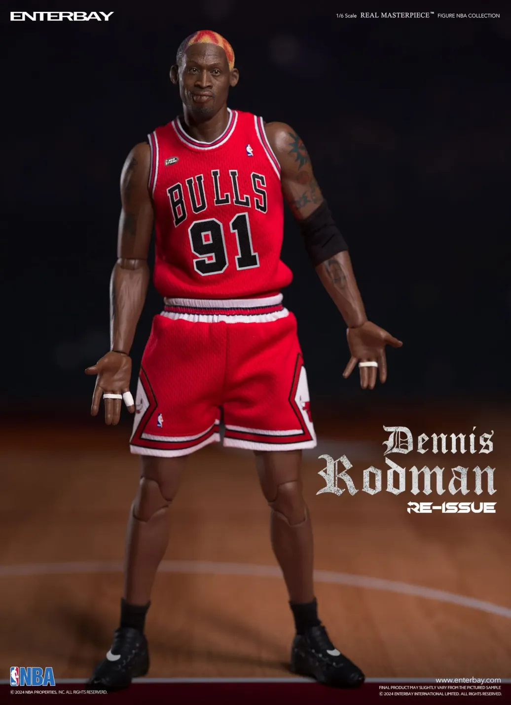 NBA Collection Real Masterpiece Actionfigur 1/6 Dennis Rodman Limited Retro Editon 33 cm