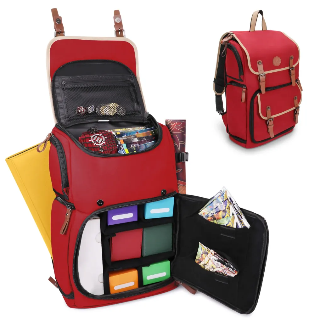 Enhance TCG Series Trading Card Backpack Designer Edition Red Full-size