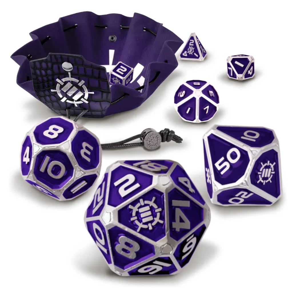 Enhance Tabletop Series Metall RPG Würfel Set Purple (7)