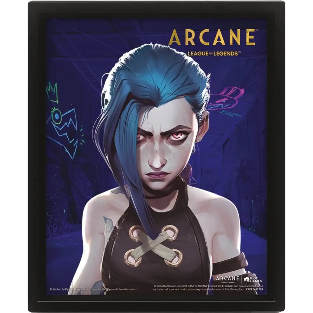 League of Legends Arcane 3D-Effekt Poster Jinx-VI