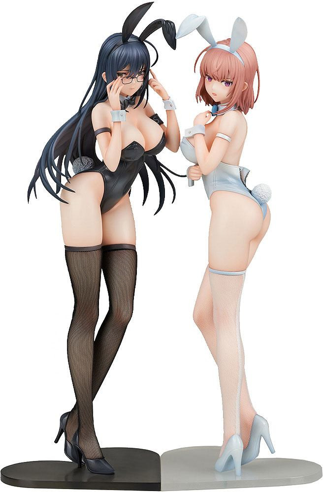 Ikomochi Original Character Statuen 1/6 Black Bunny Aoi & White Bunny Natsume 30 - 31 cm