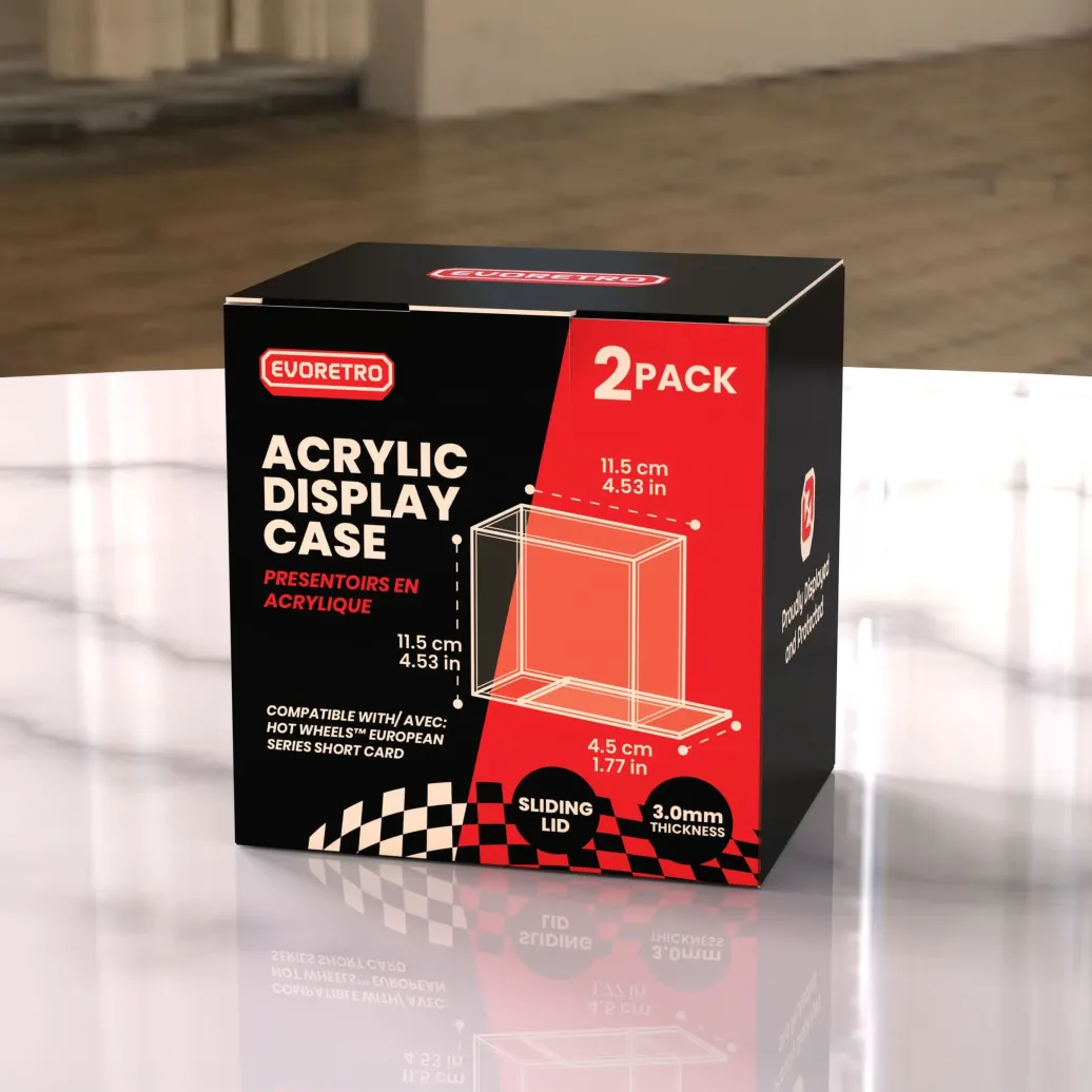 Hot Wheels European Series Acrylgehäuse 2er-Pack Short Card     