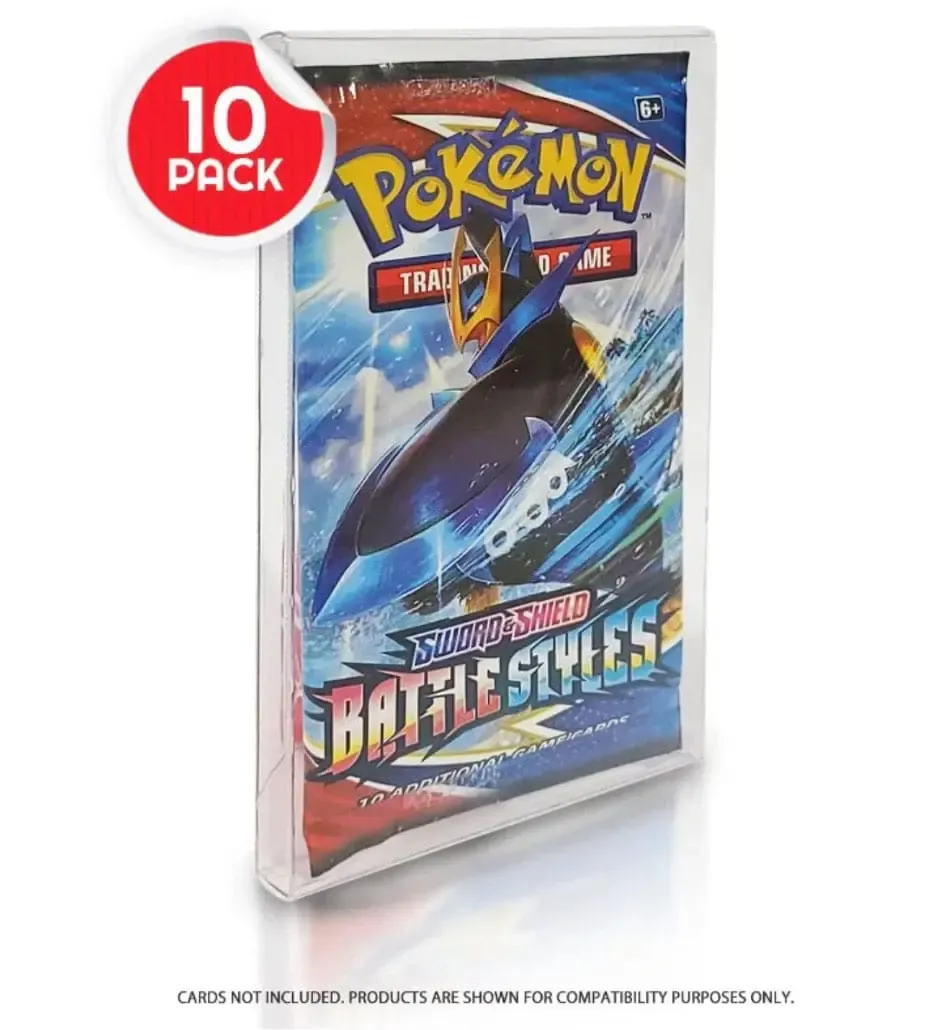 PET Gehäuse 10er-Pack für Booster, Magic, Yu-Gi-Oh Karten 
