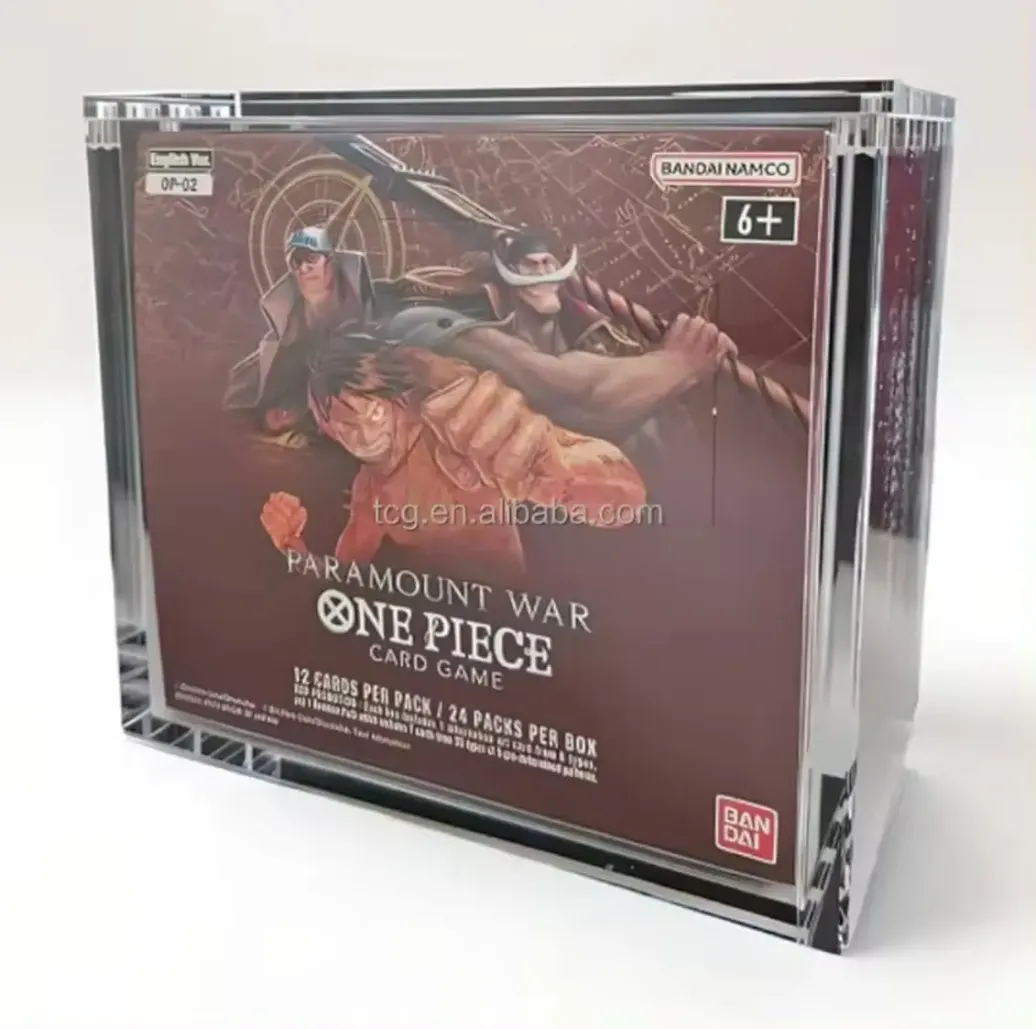 Evoretro Acryl Display Case für Bandai One Piece TCG größere Booster Box (OP-02)