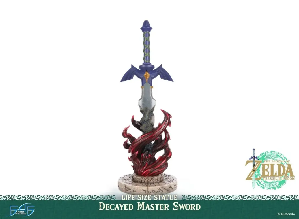 The Legend of Zelda: Tears of the Kingdom Life-Size Statue 1/1 Decayed Master Sword 28 cm
