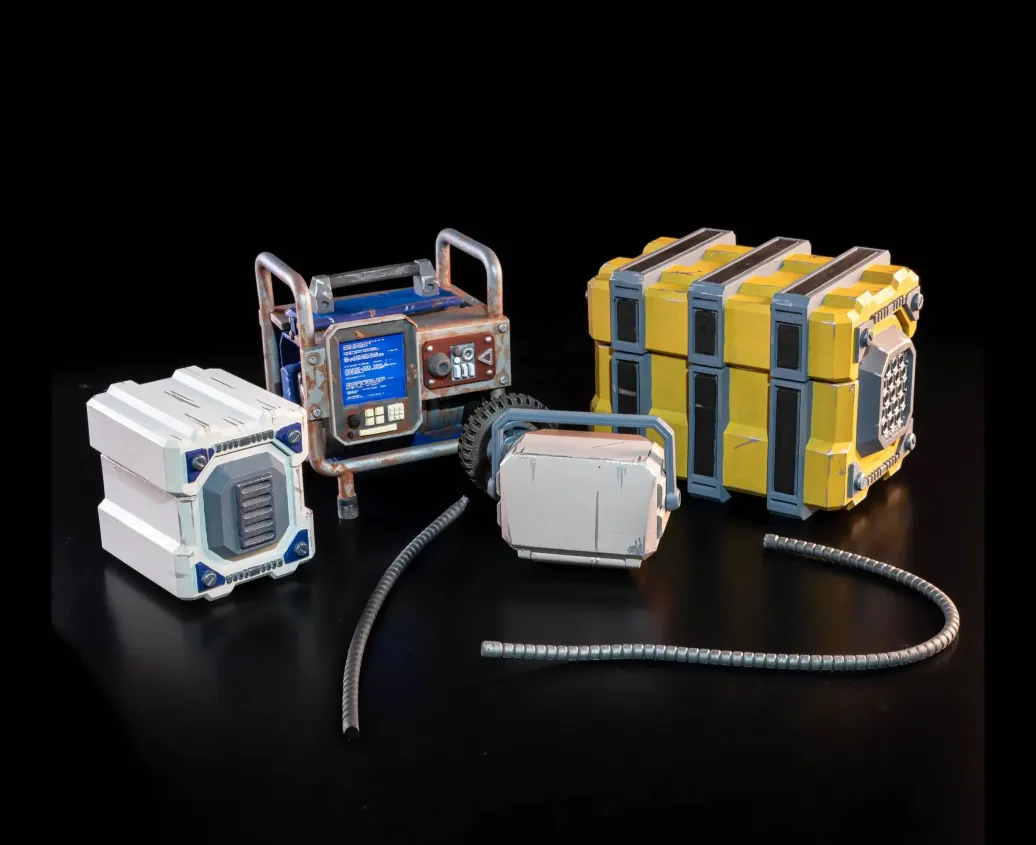 Mythic Legions: OxKrewe Book One Thraxxon Zubehör-Set für Actionfiguren Campside Cargo & Communications Collection