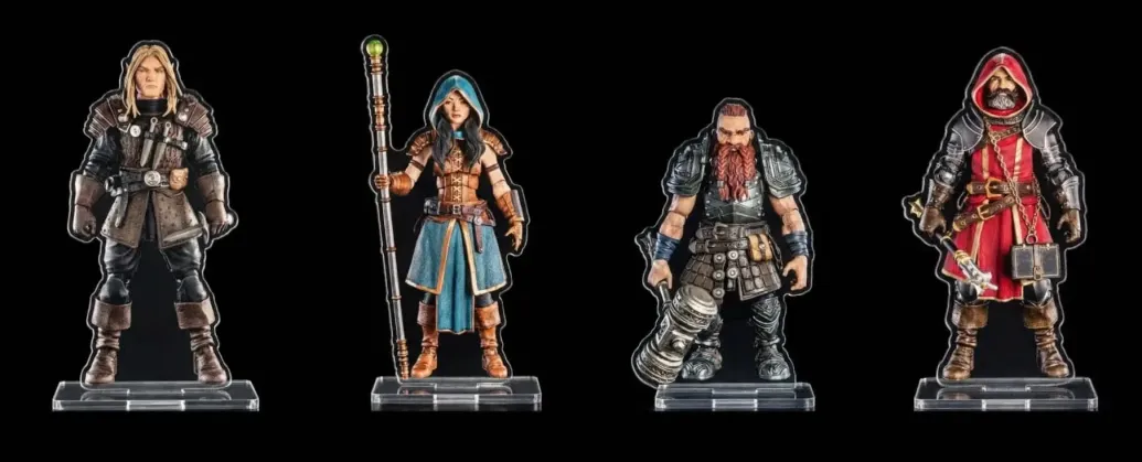 Mythic Legions Acryl-Standees 4er-Pack Heroic Set A 3 cm