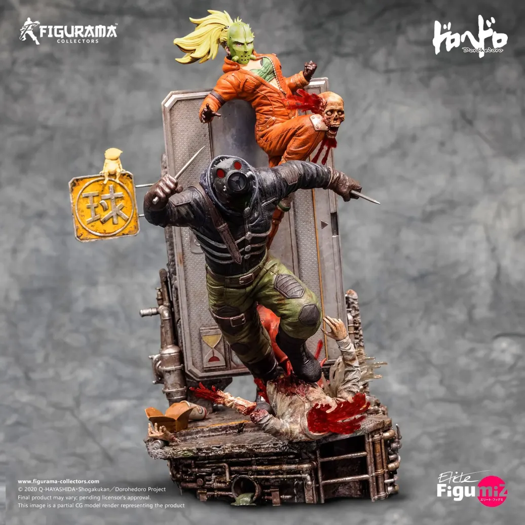 Dorohedoro Elite FigumiZ Diorama 1/8 Caiman & Nikaido 37 cm