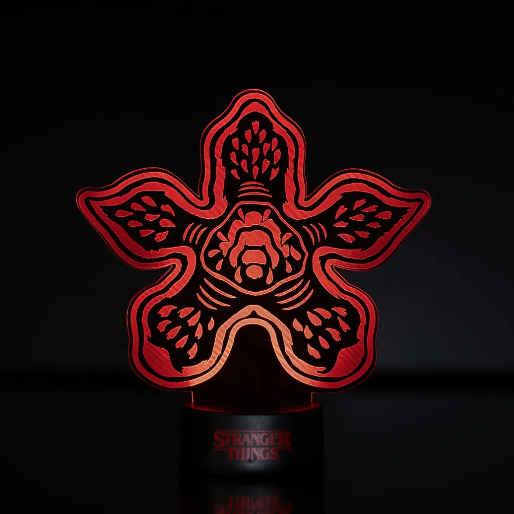 Stranger Things Laser Etched Leuchte Demogorgan