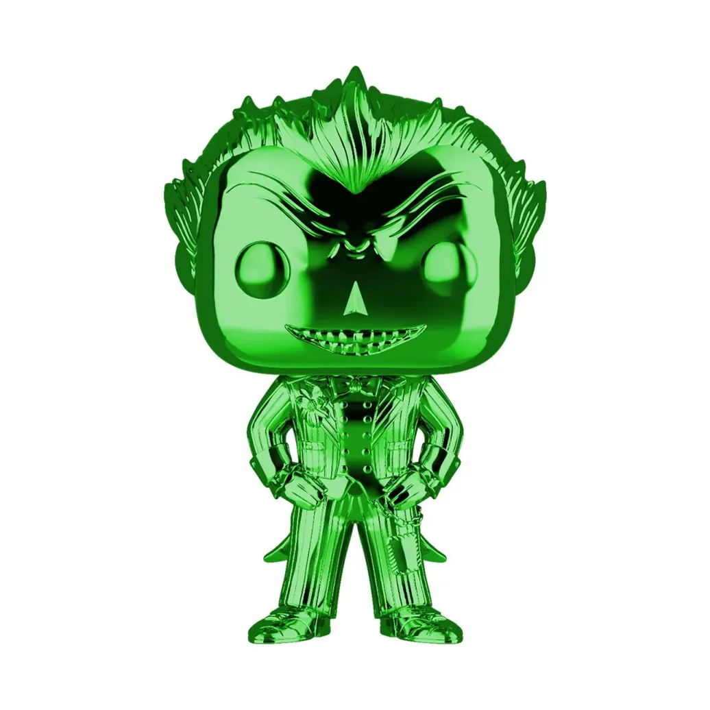 DC POP! Marvel Vinyl Figur The Joker (Green Chrome) 9 cm