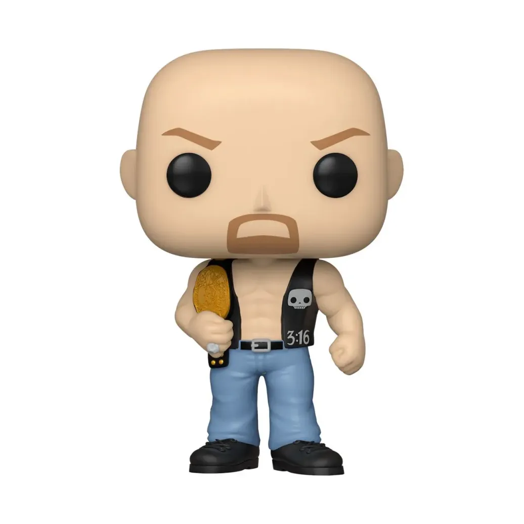 WWE POP! Vinyl Figur SC Steve Austin w/Belt 9 cm